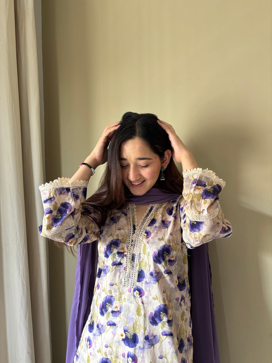 3 Piece - Lawn Printed Stitched Dress - 53
