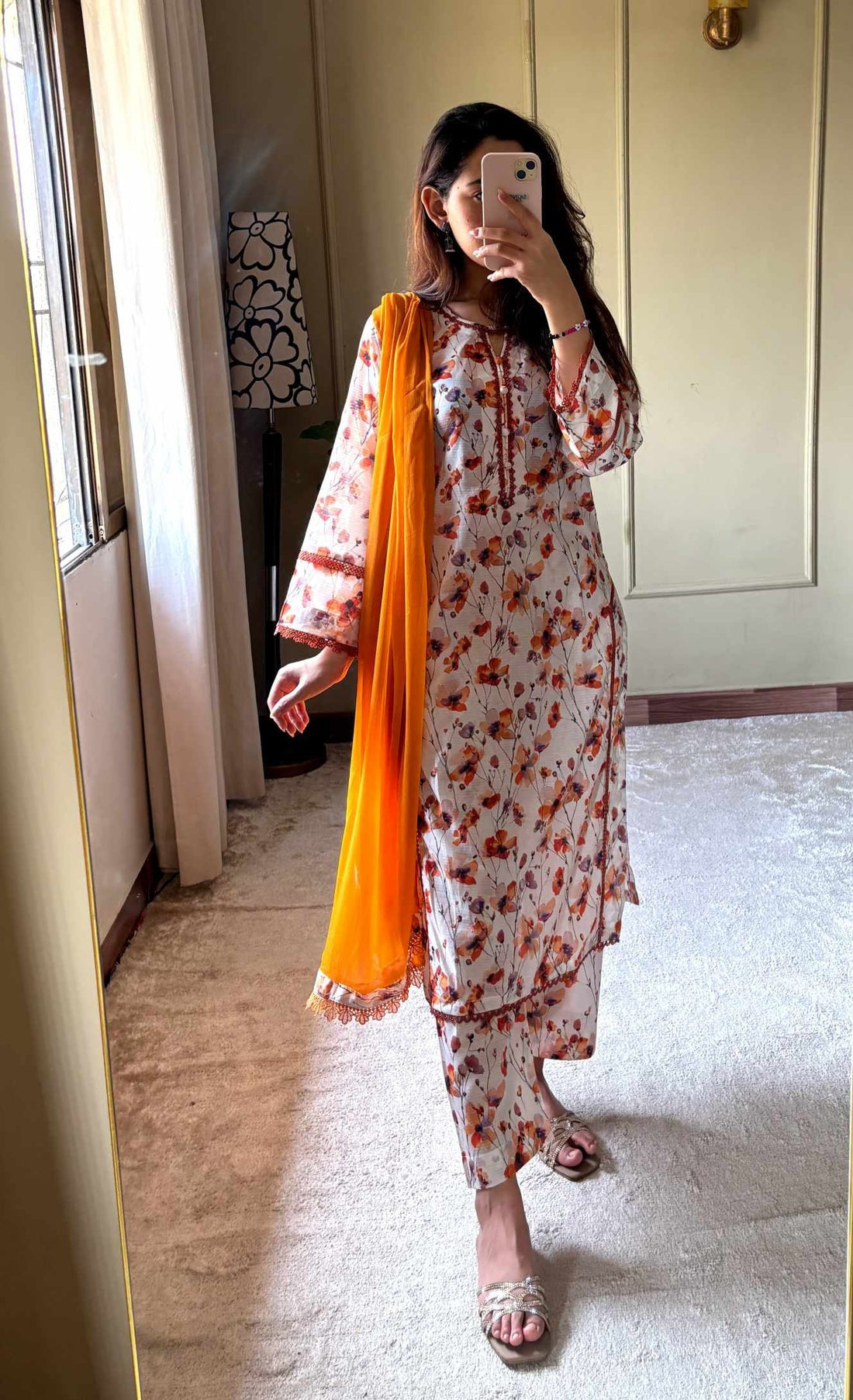 3 Piece - Lawn Printed Stitched Dress -52