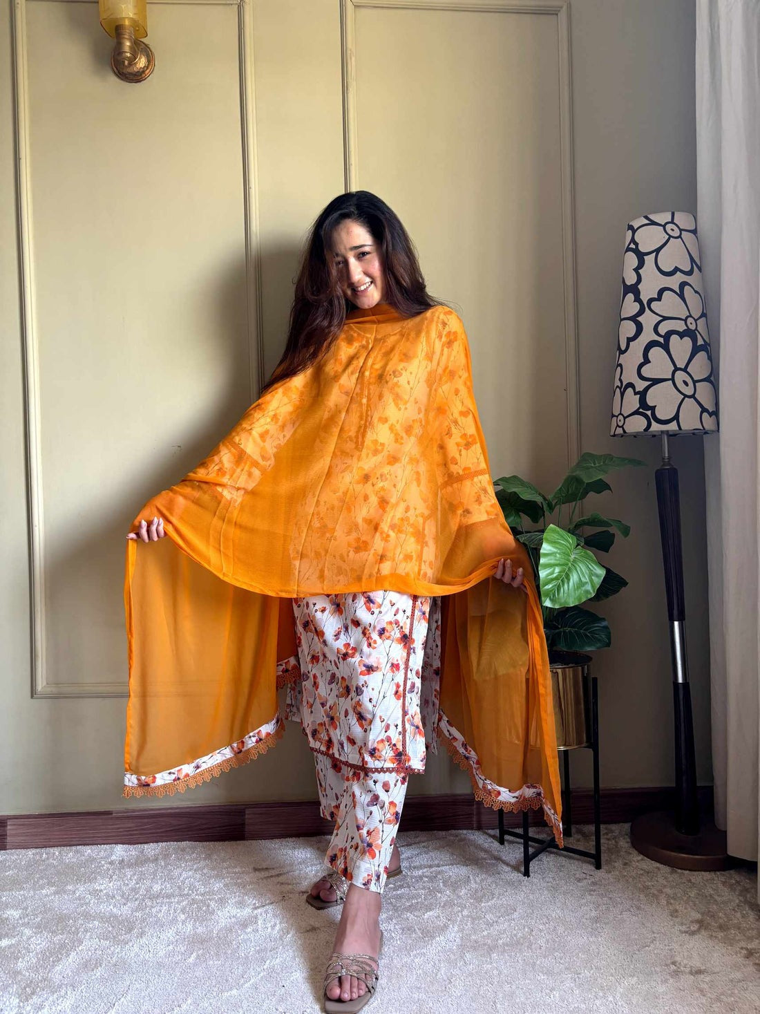 3 Piece - Lawn Printed Stitched Dress -52