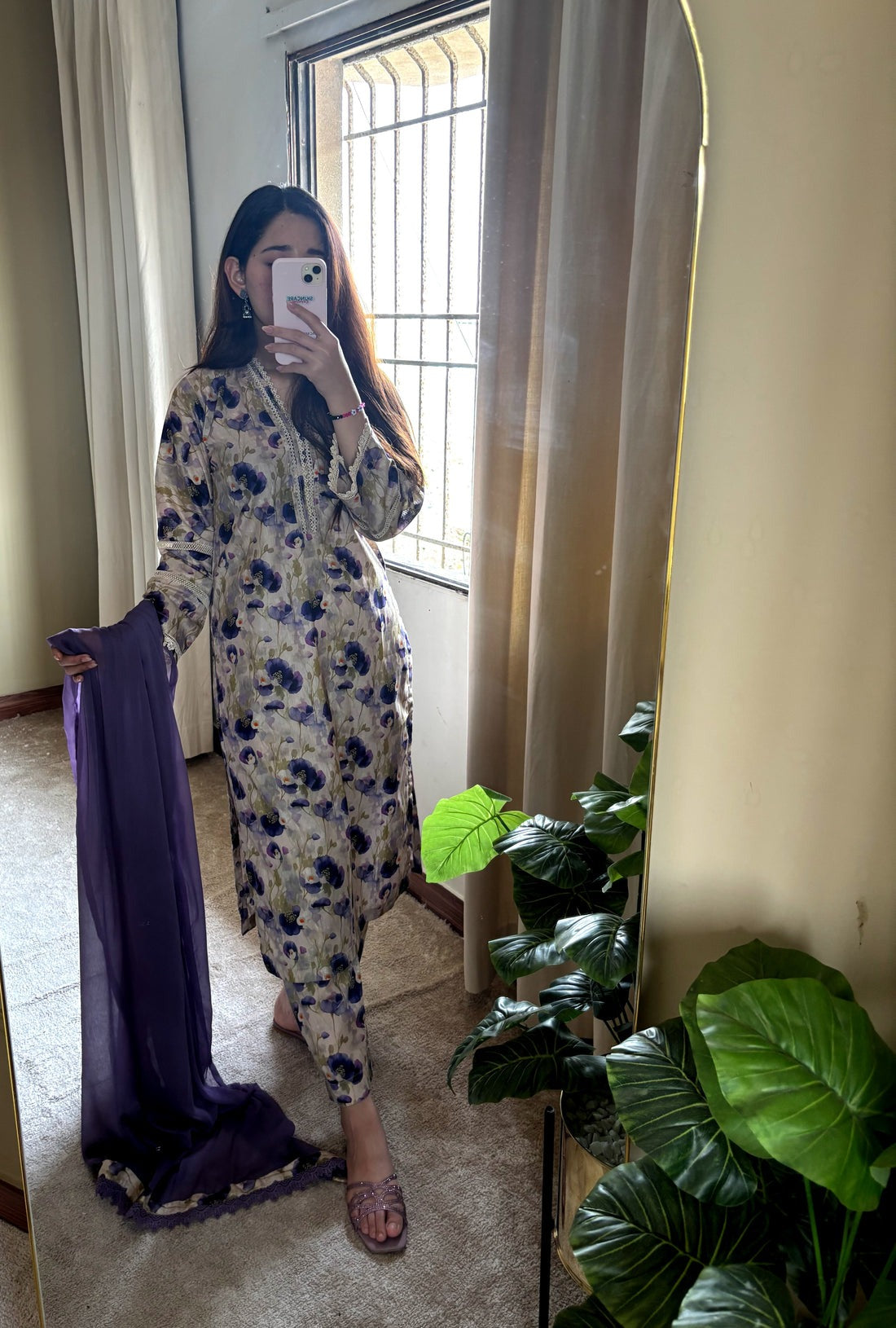 3 Piece - Lawn Printed Stitched Dress - 53