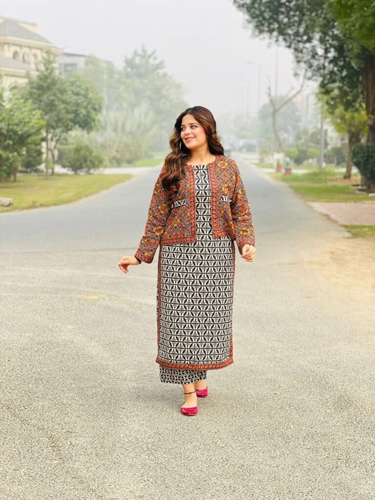 3 Piece Printed Lawn Suit0 - 060